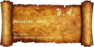 Wendler Adél névjegykártya